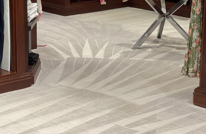 Clean carpet on the room.