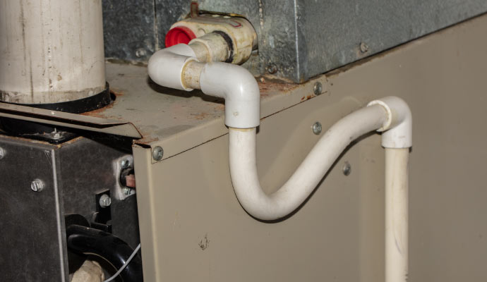 A clean installed AC drain unit