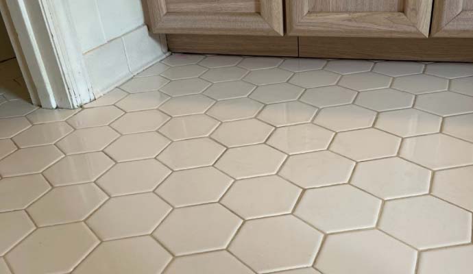 Clean tile floor