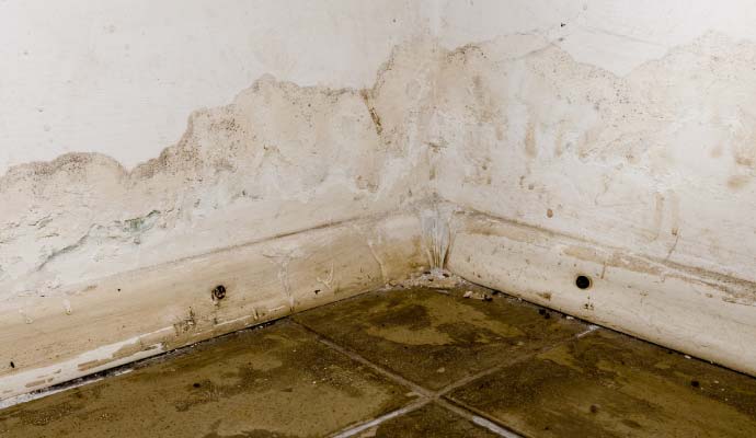 Tile water damage