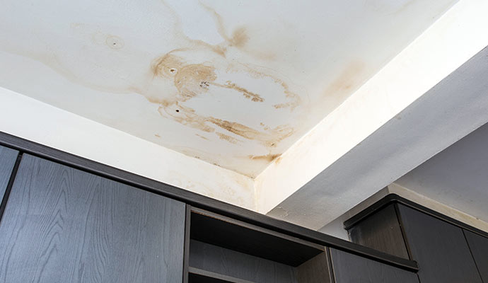 water damaged ceiling